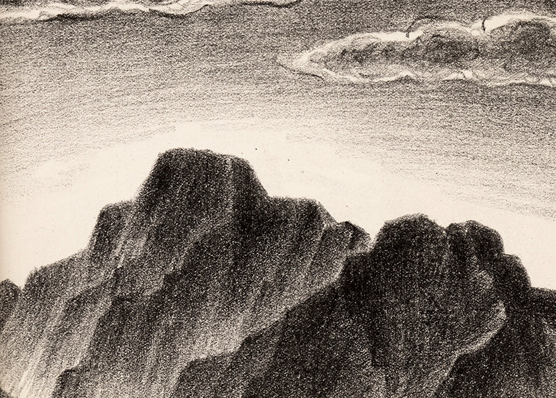 Magic Peak (Colorado Mountain Landscape with Clouds), Print, 1937