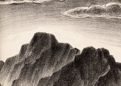 Magic Peak (Colorado Mountain Landscape with Clouds), Print, 1937
