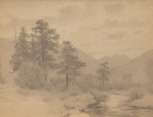 Charles Partridge Adams (1858-1942) artwork for sale. Sunset (Longs Peak Complex), Drawing, circa 1910, Denver, Colorado, Art Gallery)