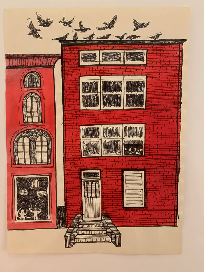 Untitled (Red Brick House), Painting