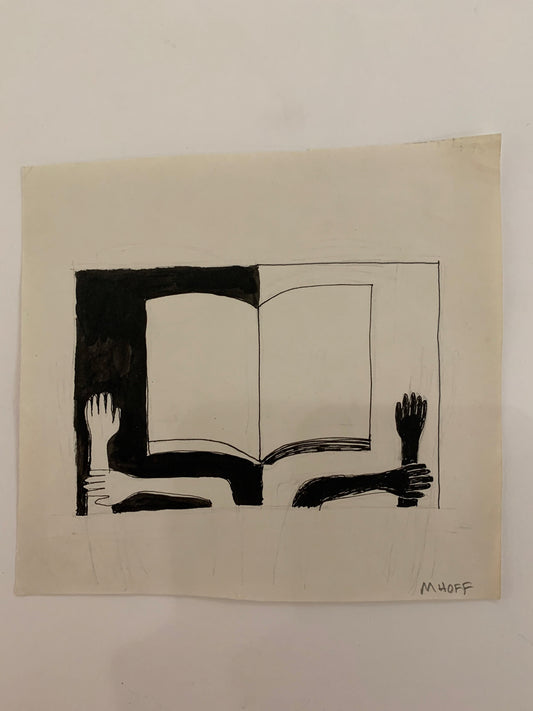Untitled (Blank Book with  Three Hands), Drawing
