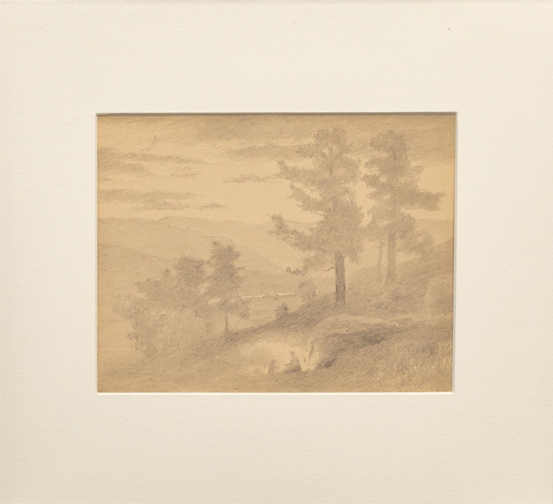Untitled (Men by Campfire), Drawing, circa 1910