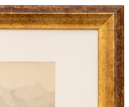 Untitled (Mountain Valley with Peaks), Drawing, circa 1910