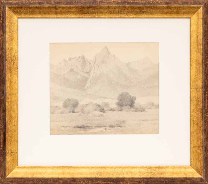 Untitled (Mountain Valley with Peaks), Drawing, circa 1910