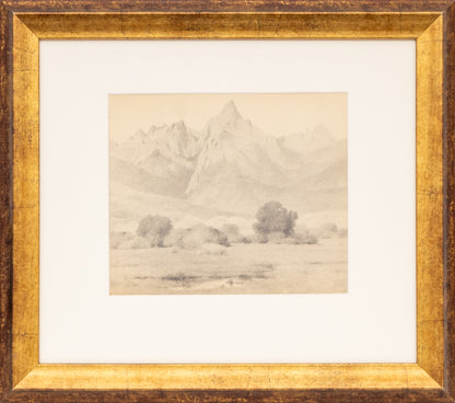 Untitled (Mountain Valley with Peaks), Drawing, circa 1910