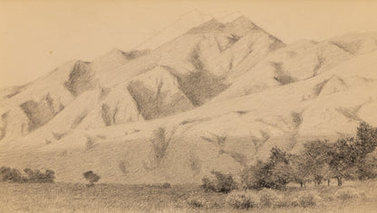 Untitled (Apple Orchard with Mountains), Drawing, circa 1910