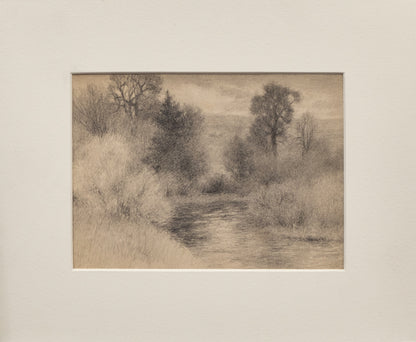Untitled (River with Trees), Drawing, circa 1910