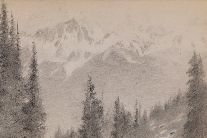 Untitled (Two Men Near Twin Sisters), Drawing, circa 1910