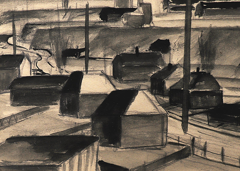 Untitled (Golden Cycle Mill, Colorado Springs, Colorado), Painting, circa 1940