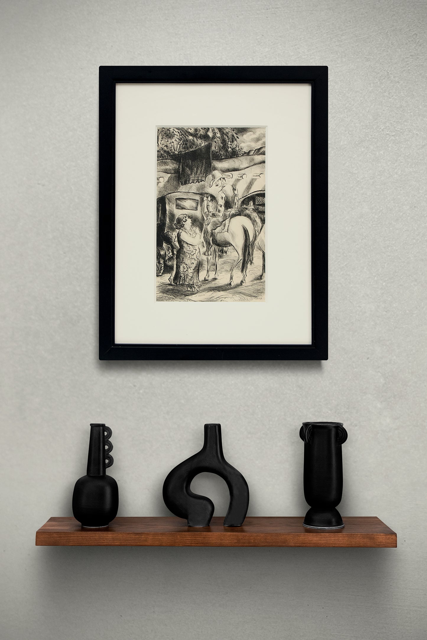 Untitled (Cowboy on Horseback with Tourists), Print, circa 1935