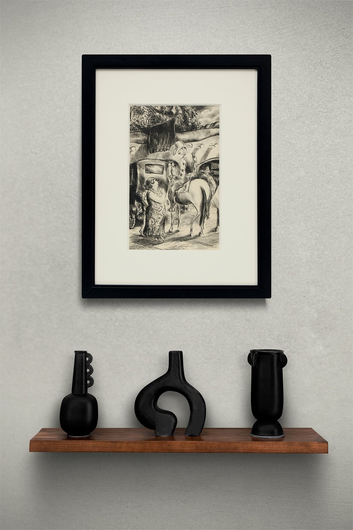 Untitled (Cowboy on Horseback with Tourists), Print, circa 1935