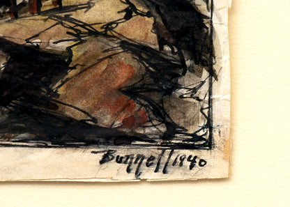 Untitled (Cripple Creek or Victor mine, Colorado), Painting, 1940