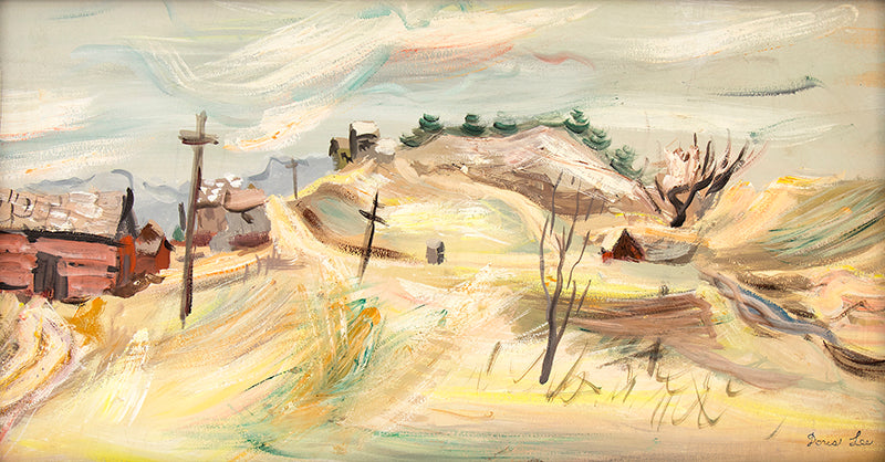 Doris Lee (1905-1983) artwork for sale. Untitled (Colorado Mountain Town), Painting, Denver, Colorado, Art Gallery)