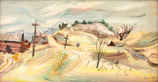 Doris Lee (1905-1983) artwork for sale. Untitled (Colorado Mountain Town), Painting, Denver, Colorado, Art Gallery)