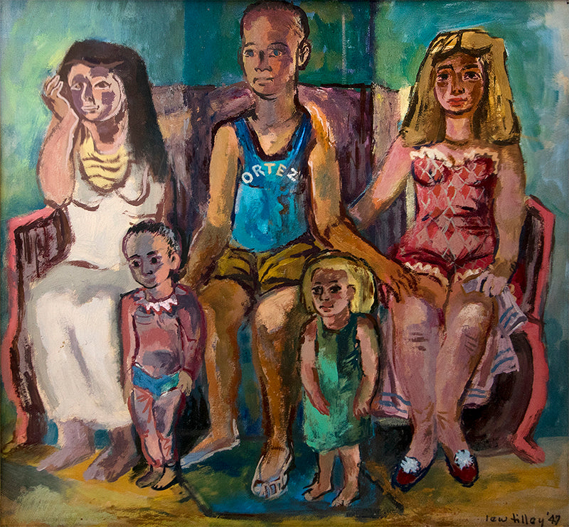 Lewis Tilley, Ortez (Modernist Family Portrait), 1947, gouache on paper Painting
