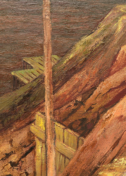 Deserted Street, Painting, dated 1946