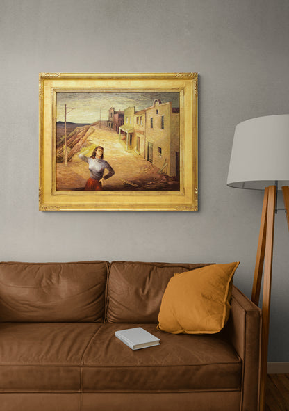 Deserted Street, Painting, dated 1946