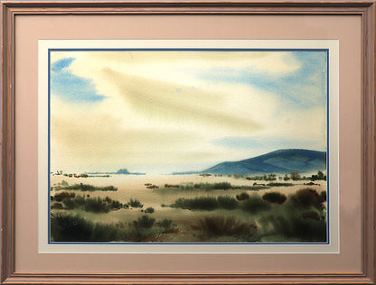 Silent Desert (Tranquil Desert Landscape), Painting, 1957