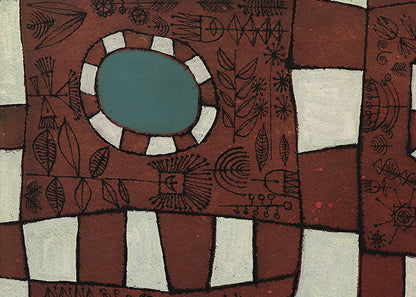A Small City Park (Abstract in Brown, White, and Teal), Painting, 1946-1952