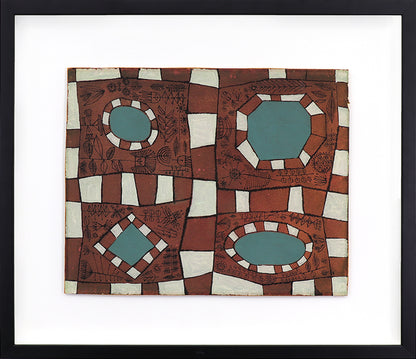 A Small City Park (Abstract in Brown, White, and Teal), Painting, 1946-1952