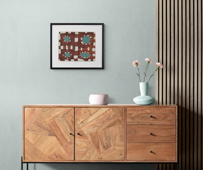 A Small City Park (Abstract in Brown, White, and Teal), Painting, 1946-1952