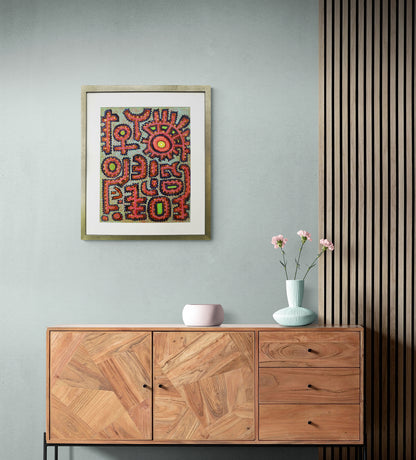 The Garden (Abstract in Red, Orange, Blue, and Green), Painting, 1965