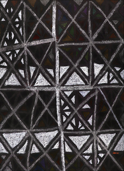 X Marks the Spot (Abstract in Black, Gray, and White), Painting, 1960