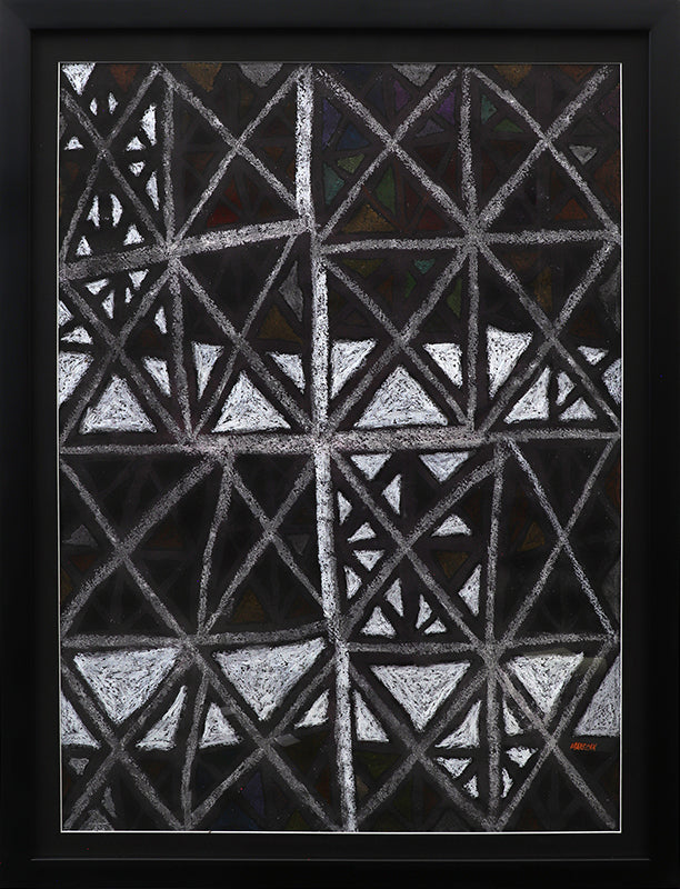 X Marks the Spot (Abstract in Black, Gray, and White), Painting, 1960