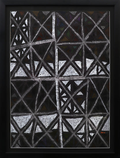 X Marks the Spot (Abstract in Black, Gray, and White), Painting, 1960