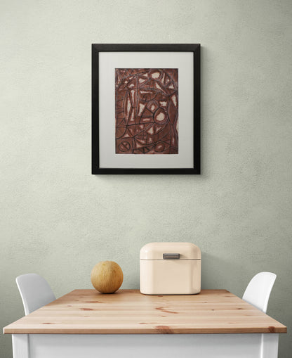 The Chicken (Abstract in Brown, Black, and Cream), Drawing, 1940