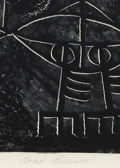 Road Runner (Abstract in Black and White), Print, 1948