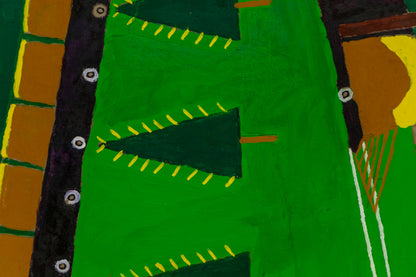 The Train (Train with Trees and Birds), Painting, 1953-1965