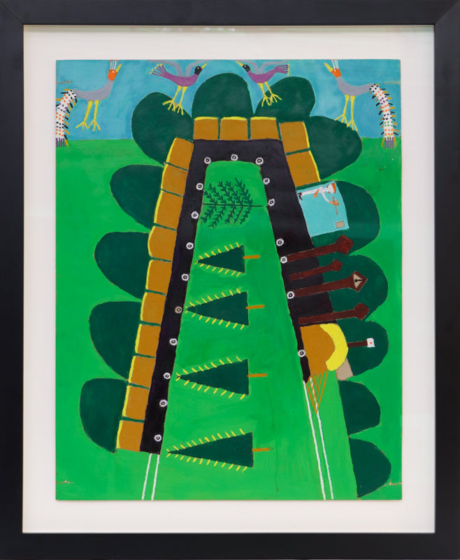 The Train (Train with Trees and Birds), Painting, 1953-1965