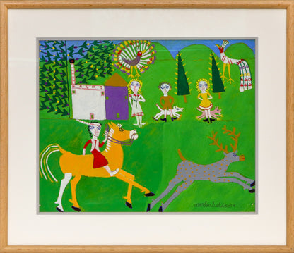 Indian Girl with Deer (Hunting Party), Painting, 1953-1965