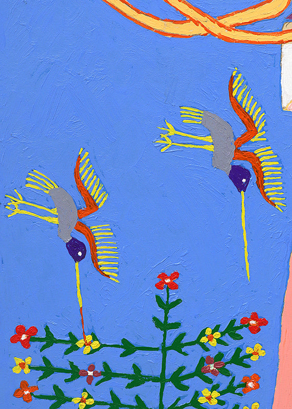 Lovely Gal (Woman with Birds and Butterflies), Painting, 1953-1965