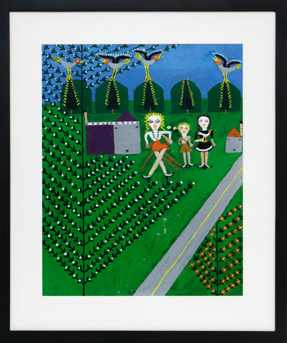 Seated with Two Figures, Painting, circa 1953-1965