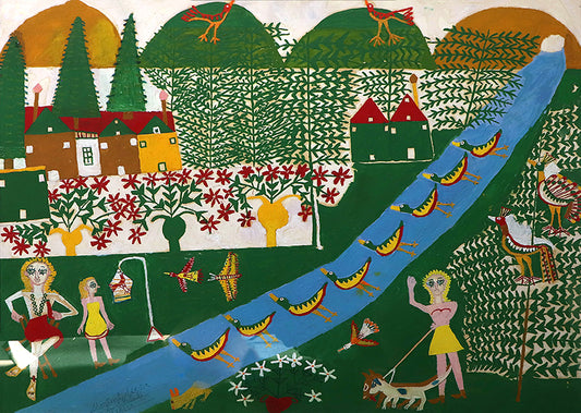 Martin Saldana (1874-1965) artwork for sale. The River, San Luis Potosi, Mexico, Painting, 1953-1965, Denver, Colorado, Art Gallery)