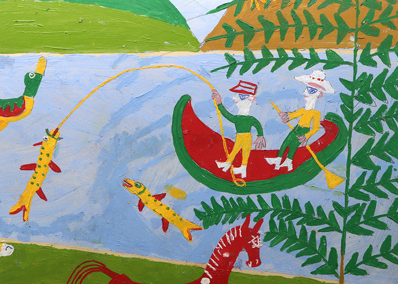 The Red Horse (Composition with Horses, People, and Birds), Painting, 1953-1965