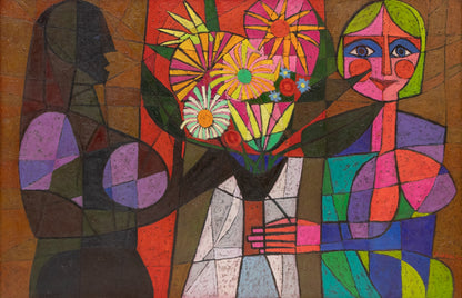 Demeter and Persephone (Goddesses Holding a Bouquet), Painting, 1966
