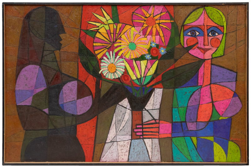 Demeter and Persephone (Goddesses Holding a Bouquet), Painting, 1966