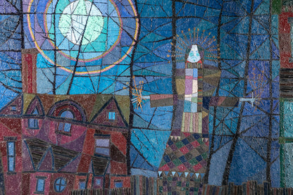 Winter Witch # 2 (Abstracted Woman and Town), Painting, dated 1984