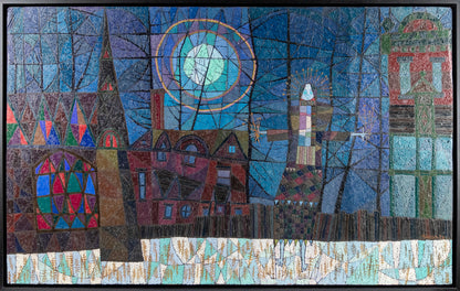 Winter Witch # 2 (Abstracted Woman and Town), Painting, dated 1984