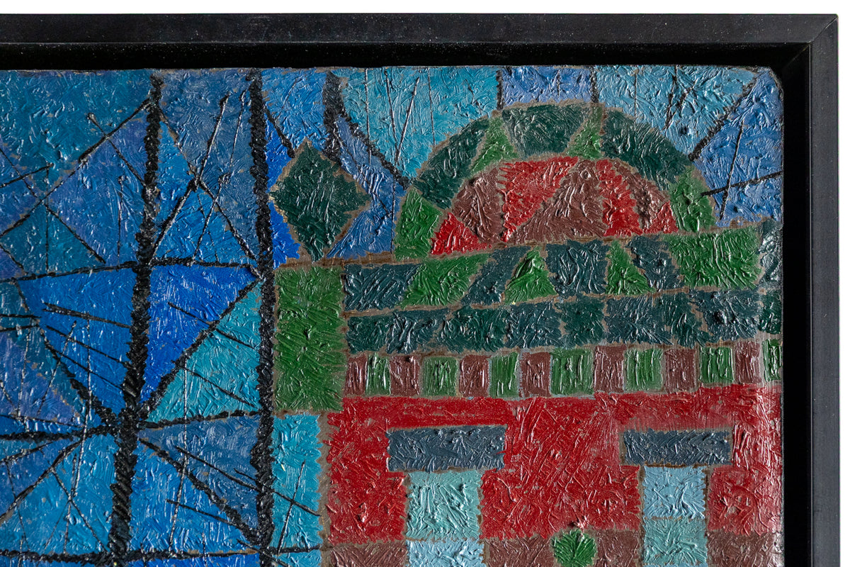 Winter Witch # 2 (Abstracted Woman and Town), Painting, dated 1984