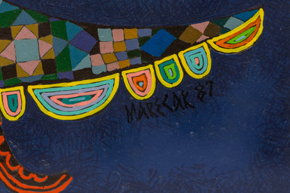 Untitled (Ornate Witch Figure), Painting, dated 1987