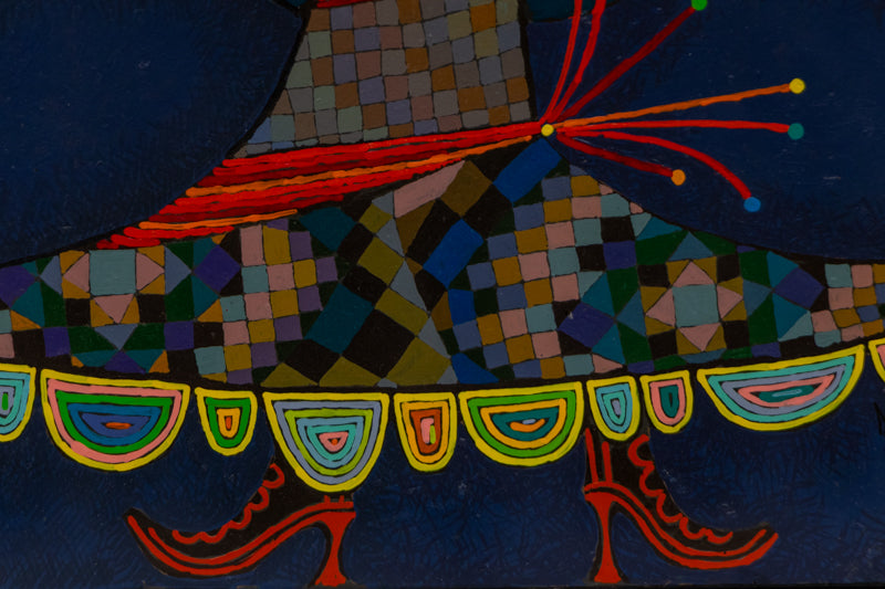 Untitled (Ornate Witch Figure), Painting, dated 1987