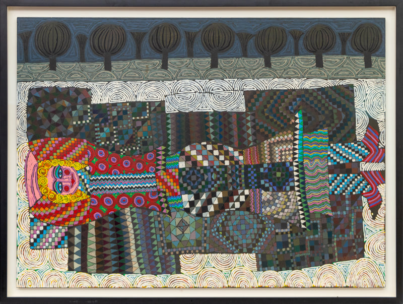 Untitled (Lady Laying in the Park), Painting, 1990