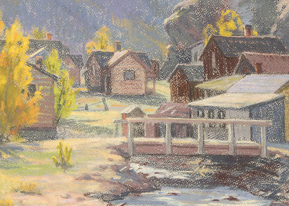 Silver Plume, Colorado (Landscape of Town and Stream), Drawing, circa 1930-1950