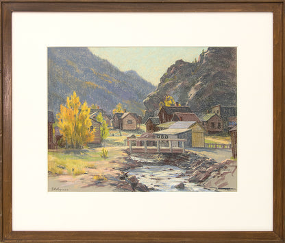 Silver Plume, Colorado (Landscape of Town and Stream), Drawing, circa 1930-1950