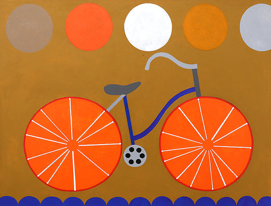 Mary Chenoweth (1918-1999) artwork for sale. Untitled (Blue Bicycle with Orange Wheels), , circa 1960-1970, Denver, Colorado, Art Gallery)