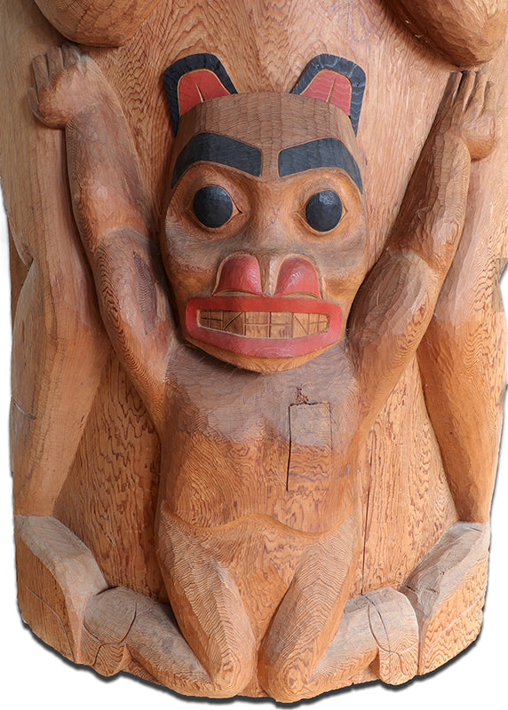 Carved Totem Pole, dated 1974